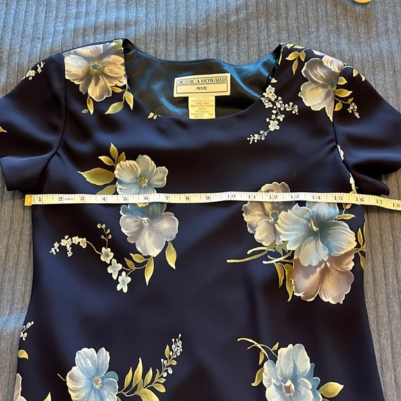 Jessica Howard Floral Navy Dress. Size 6P. EUC - Picture 5 of 6